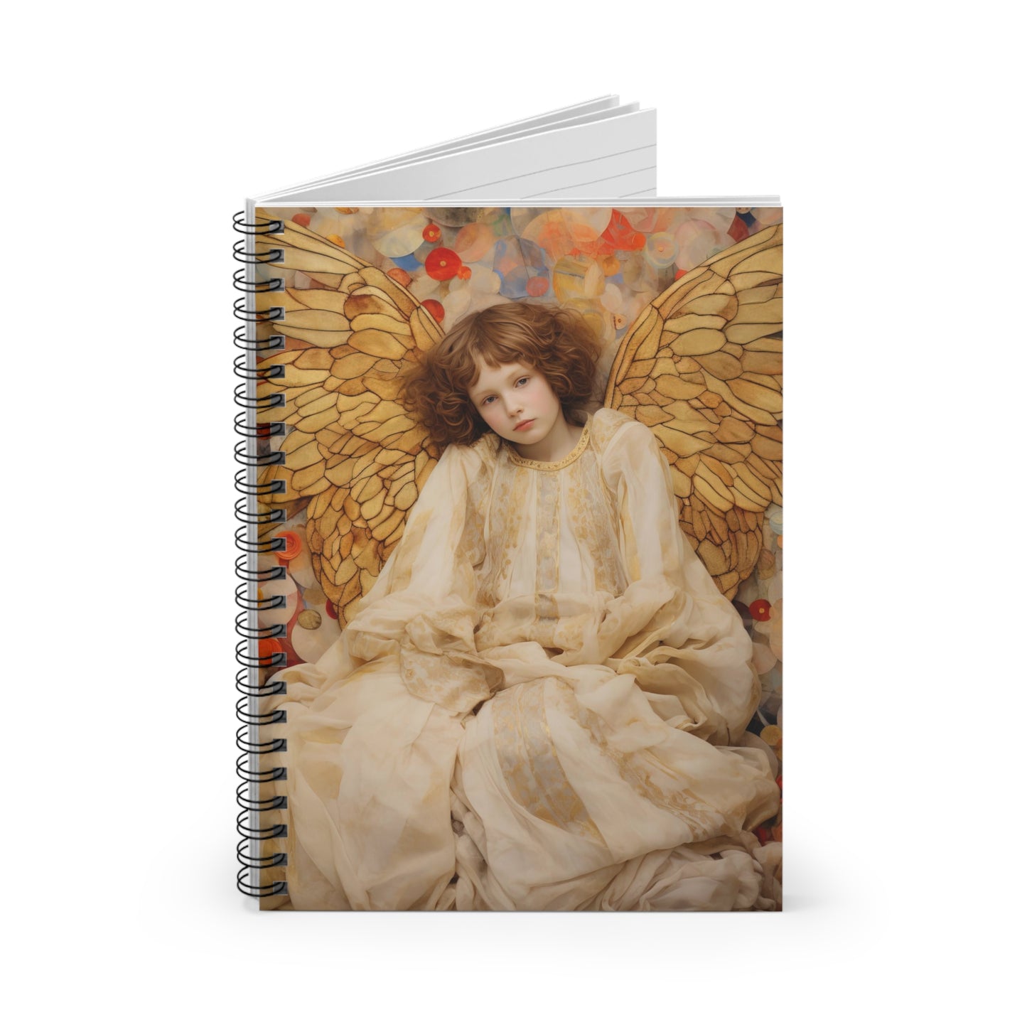 Guiding Light Journal - Sanctified Souls Art - Religious Based Notebook - Spiral Notebook - Ruled Line - Guardian Angel Print Book
