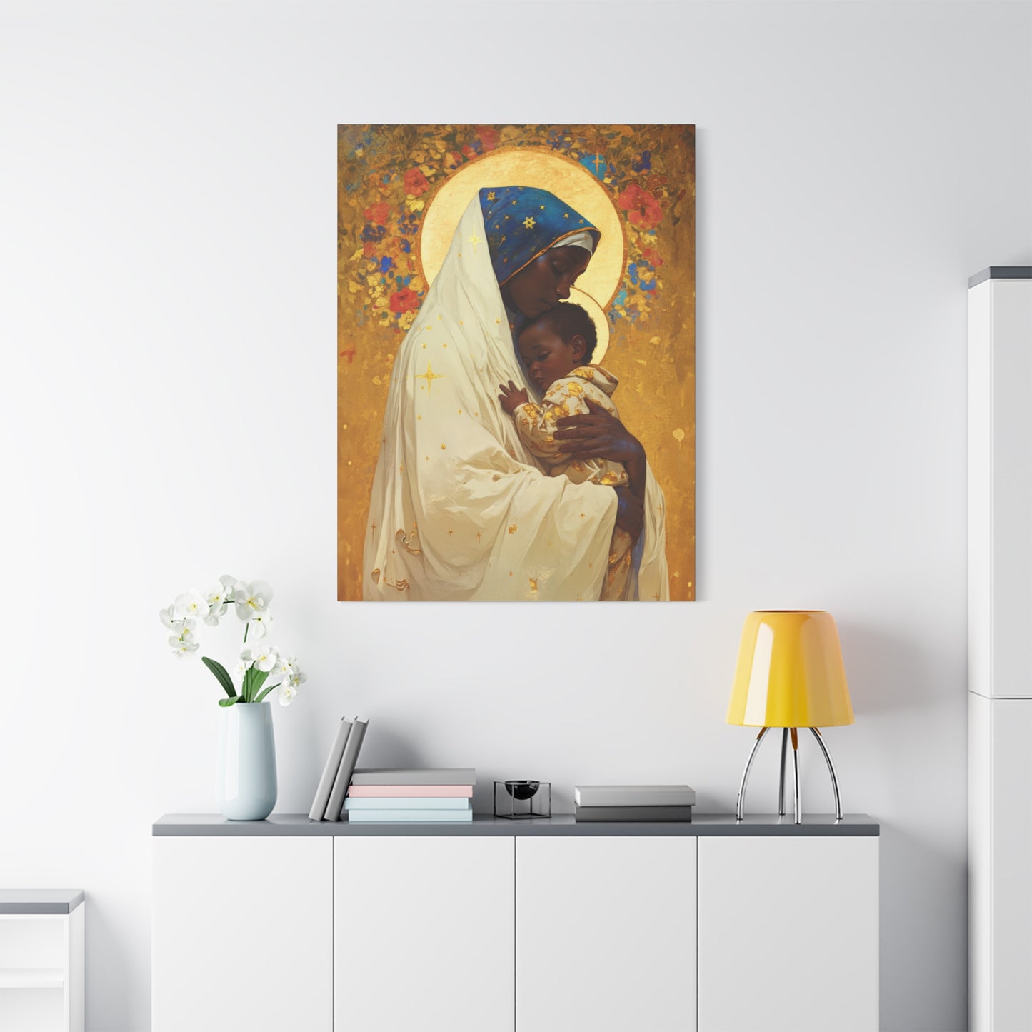 Queen of Peace and Love- Our Lady of Kibeho's Message - Museum Wrapped Canvas - Print - Religious Art for your Home - Christian print