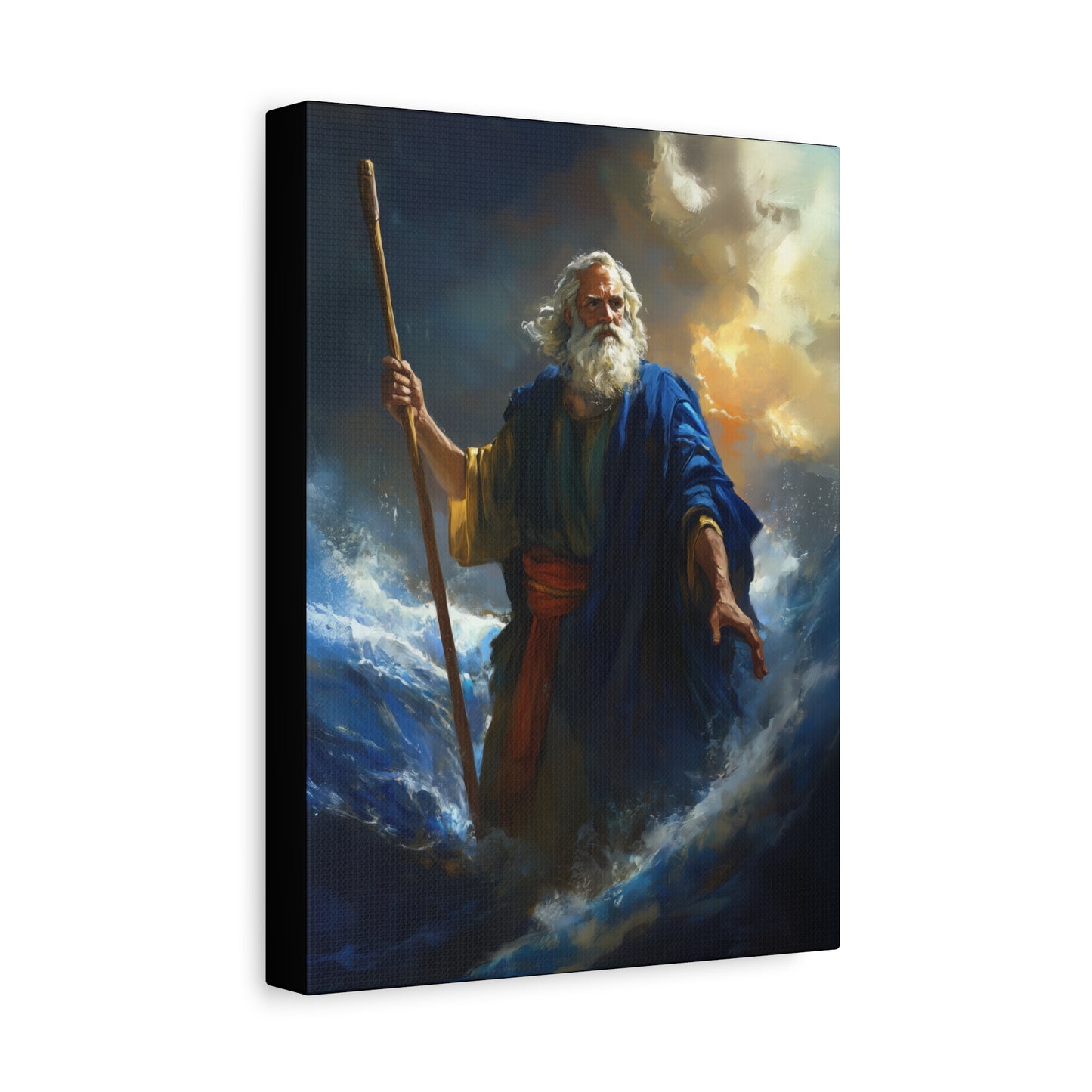 Moses Before the Trembling Sea - Gallery Wrapped Canvas - Print - Religious Art for your Home - Catholic Art