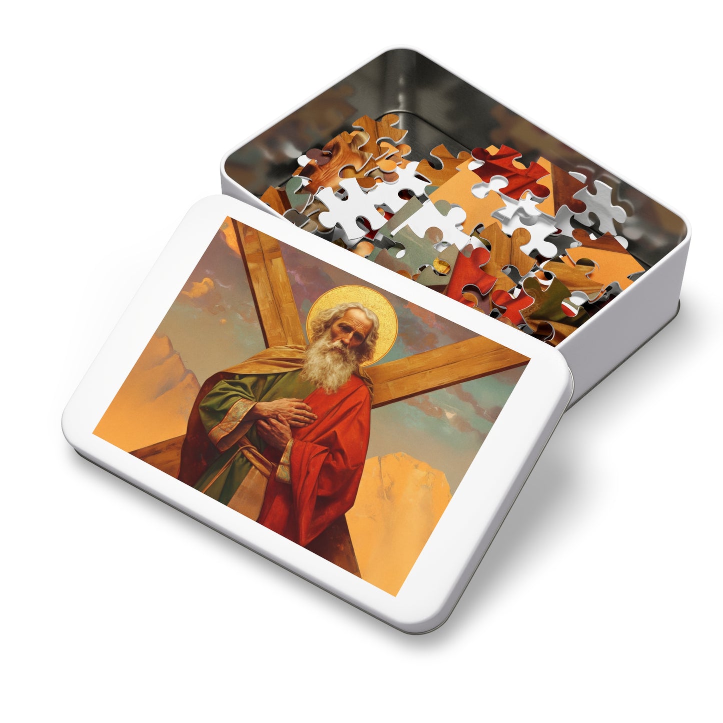 Saint Andrew the Apostle - - Puzzle and Keepsake Tin - Religious Jigsaw Puzzle (30, 110, 252, 500,1000-Piece) - Religious Puzzle