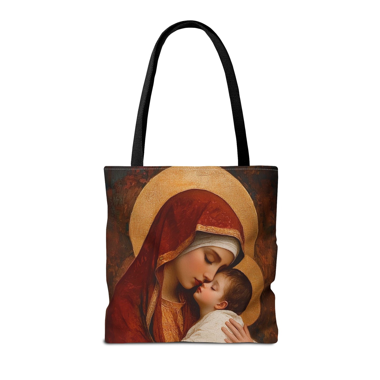 Our Lady of Tenderness - Mother Mary and the Christ Child - Marian Art - Tote Bag - Large Medium Small Faith Art Bag - Tote Purse