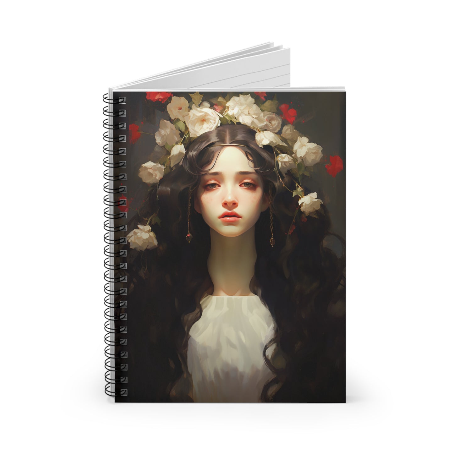 Saint Flora Journal - Sanctified Souls Art - Religious Based Notebook - Spiral Notebook - Ruled Line