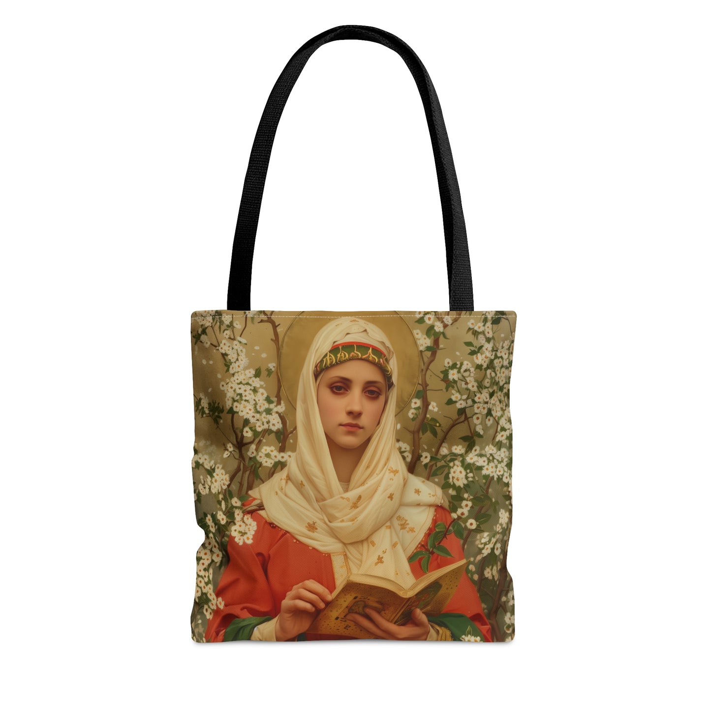 Saint Amelia / Saint Amalberga Tote Bag - Large Medium Small Faith Art Bag - Catholic Faith Purse - Religious Carry All