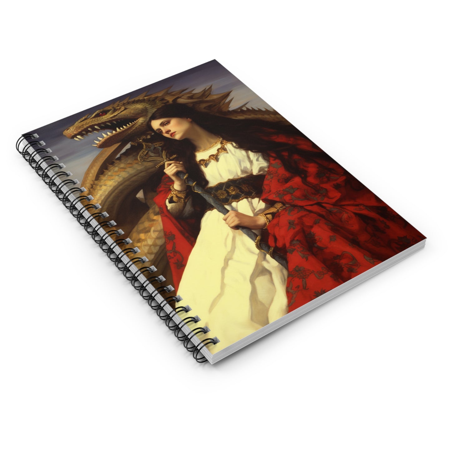 Saint Martha of Bethany Journal - Sanctified Souls Art - Religious Based Notebook - Spiral Notebook - Ruled Line