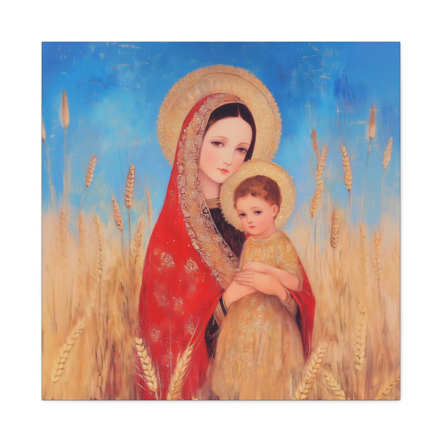 Our Lady of the Harvest  - Multiple Sizes - Catholic Home art - Museum Wrapped Canvas - Sanctified Souls Print