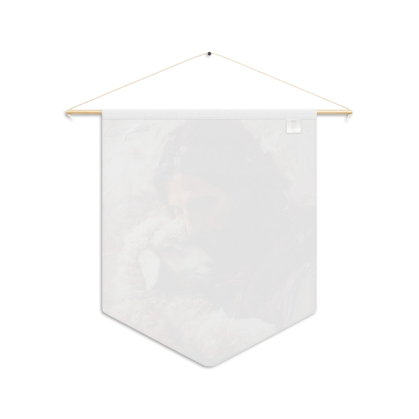 Jesus and the Little Lamb Pennant / Banner / Wall Hanging - Prayer room art - 18" x 21" - Catholic Gift - Religious Painting