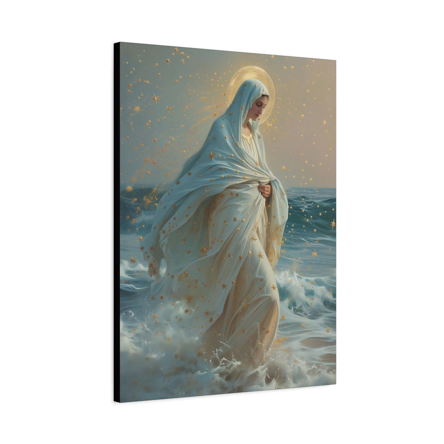Guiding Light - Our Lady, Star of the Sea - Museum Wrapped Canvas - Sanctified Souls - Religious Art for your Home