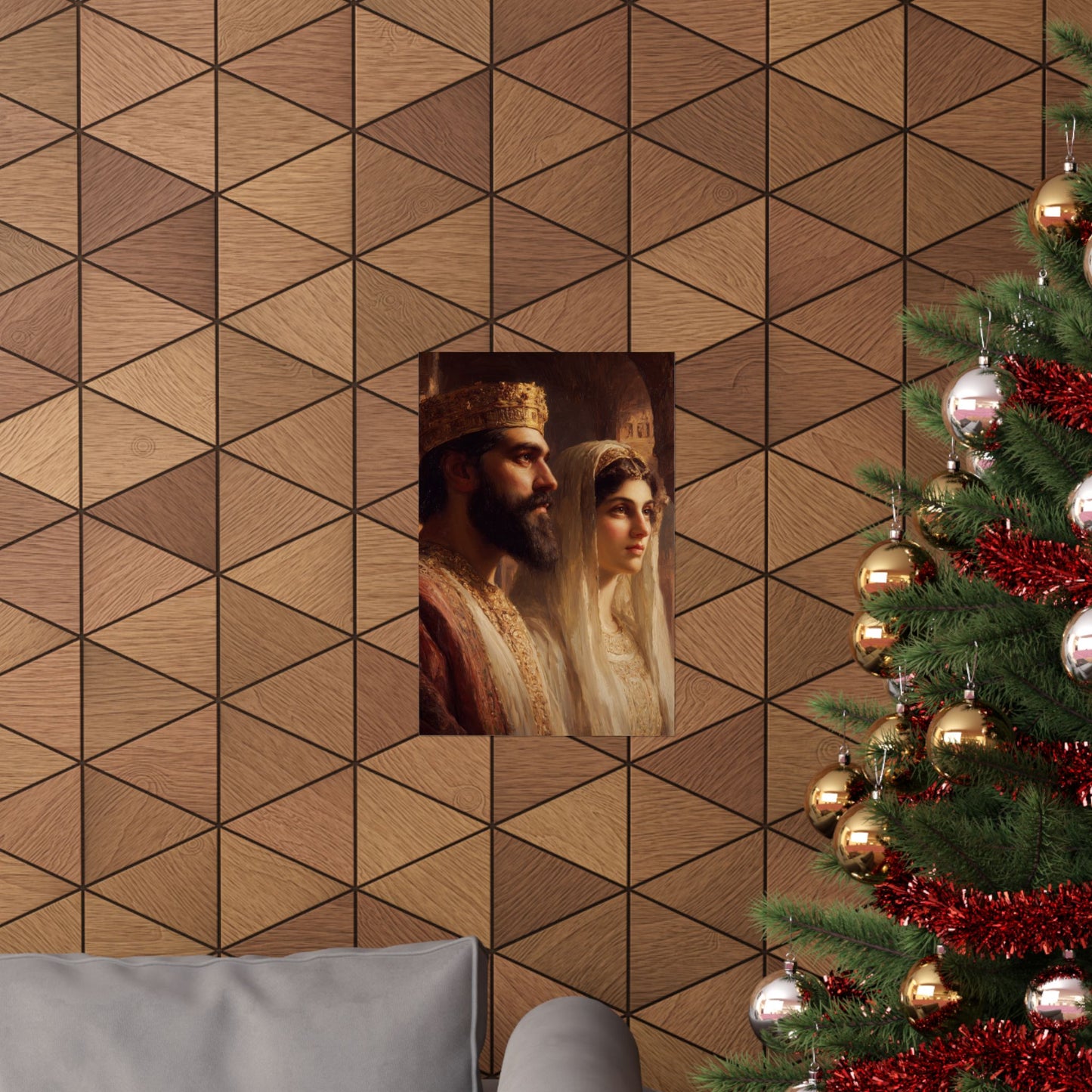 King Xerxes and Queen Esther - Sanctified Souls Print - Multiple Sizes - Premium Matte Vertical Posters