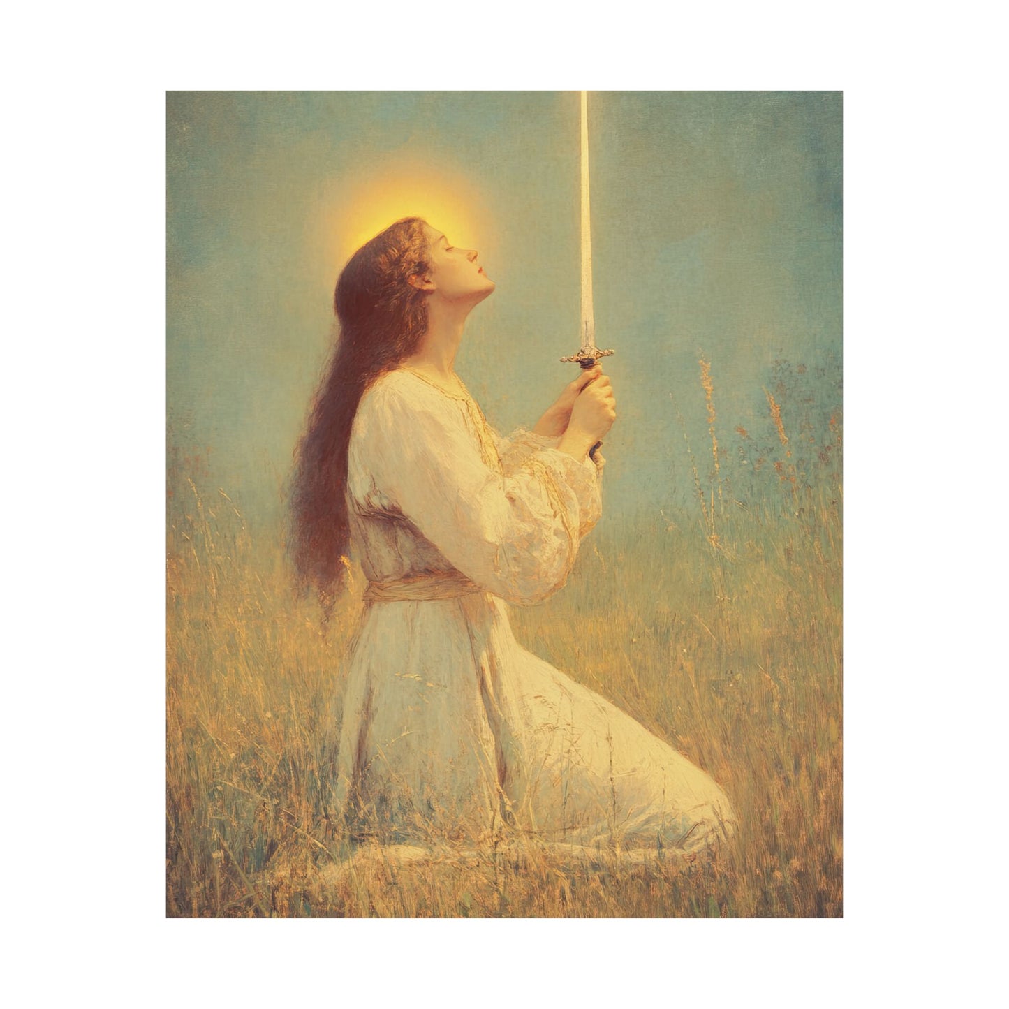Saint Joan of Arc - Sanctified Souls Print - Multiple Sizes - Premium Posters - Catholic Art - Christian Home Decor Artwork