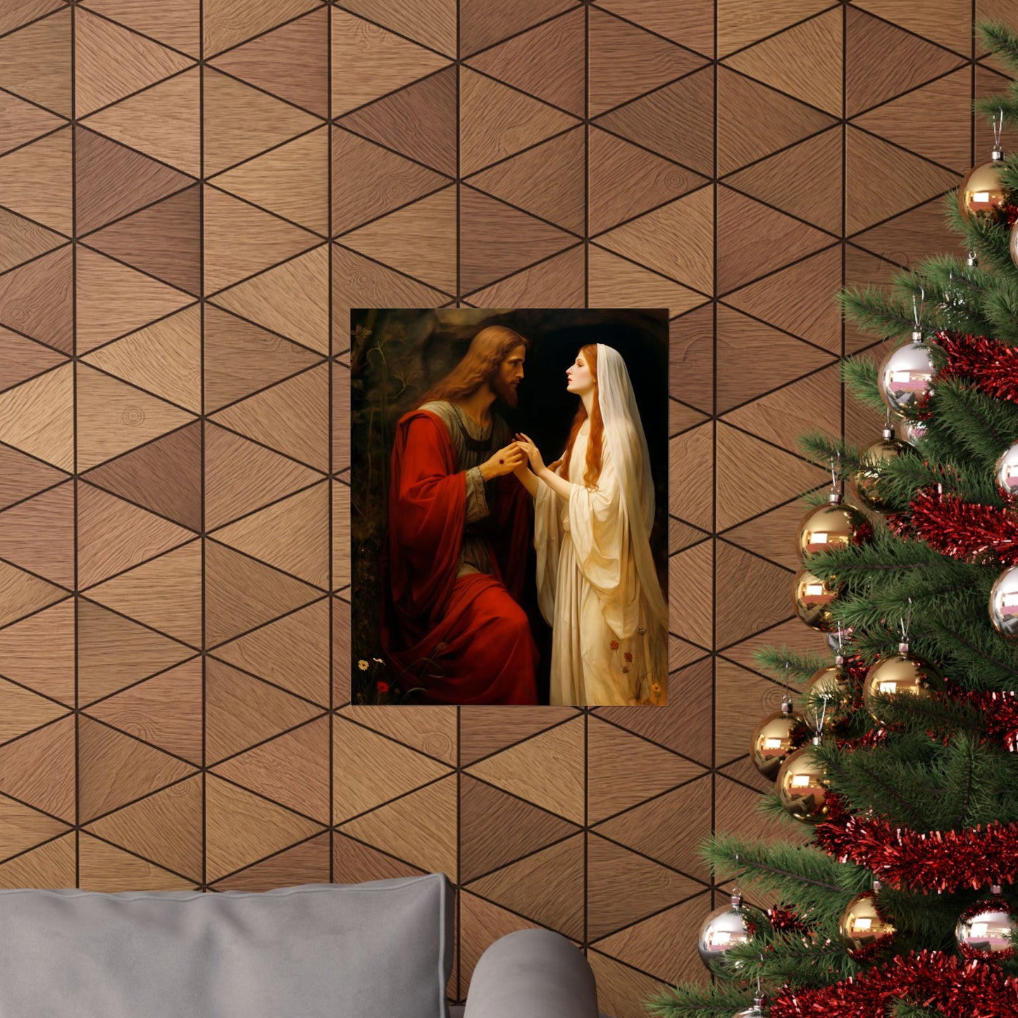 Revelation of Redemption: Mary Magdalene and the Risen Christ - Sanctified Souls Print - Multiple Sizes - Premium Matte Vertical Posters