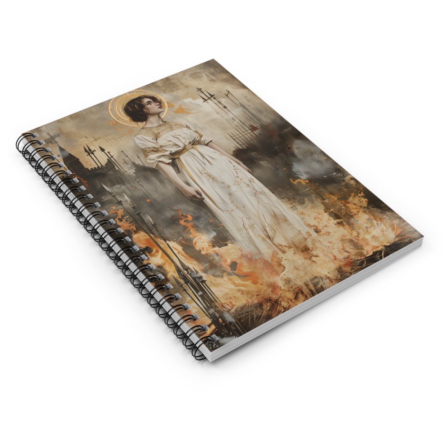 Saint Joan of Arc Journal - Sanctified Souls Art - Religious Based Notebook - Spiral Notebook - Ruled Line