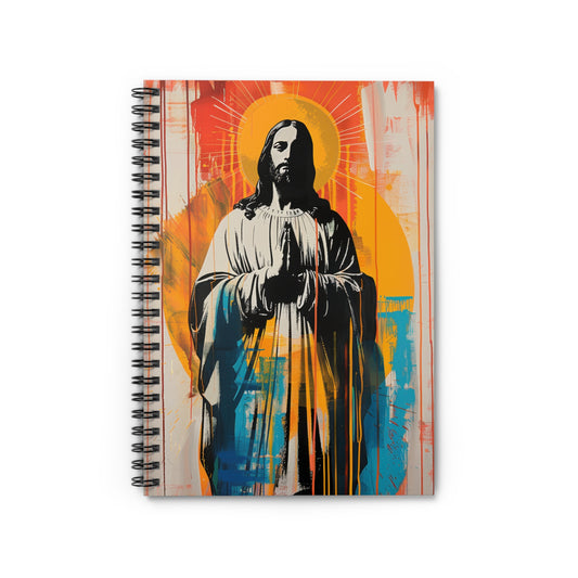 Jesus, King of Peace and Light - Sanctified Souls Art - Religious - Spiral Notebook - Ruled Line - Religious art - Portrait of Christ