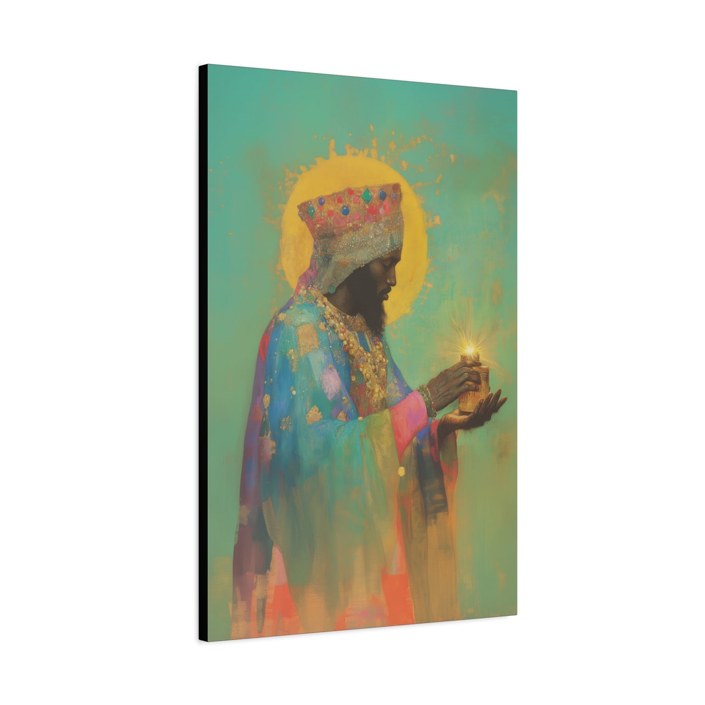 Balthazar and the Gift of Foretold Sorrow - 3 Wise Men - Gallery Wrapped Canvas - Print - Religious Art for your Home - Catholic