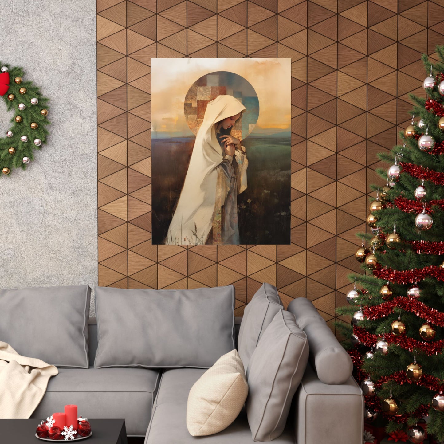 Our Lady of the Prairie - Sanctified Souls Print - Multiple Sizes - Premium Posters - Catholic Art - Christian Home