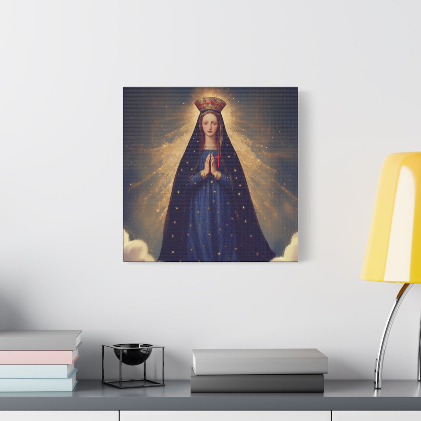 Our Lady of Pontmain - Multiple Sizes - Catholic Home art - Museum Wrapped Canvas - Sanctified Souls Print - Mother Mary Art