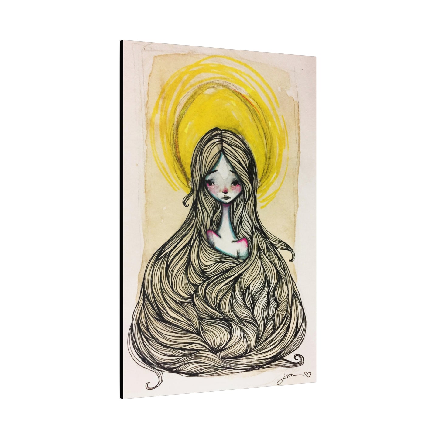 Saint Agatha of Sicily Canvas Print - Hand-Drawn Catholic Art Print | Christian Sacred Wall Art | Sanctified Solocosmo Religious Artwork