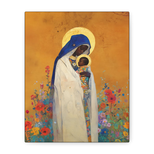 The Divine Embrace- Our Lady of Kibeho's Love - Museum Wrapped Canvas - Print - Religious Art for your Home - Christian print - Religious