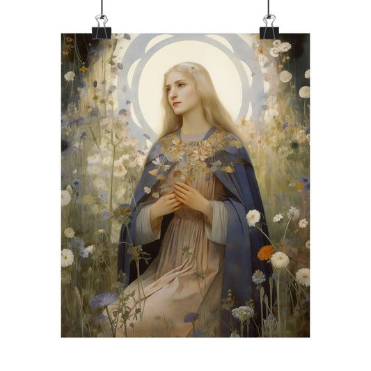 Saint Hildegard of Bingen Print - Sanctified Souls Print - Multiple Sizes - Premium Matte Vertical Posters
