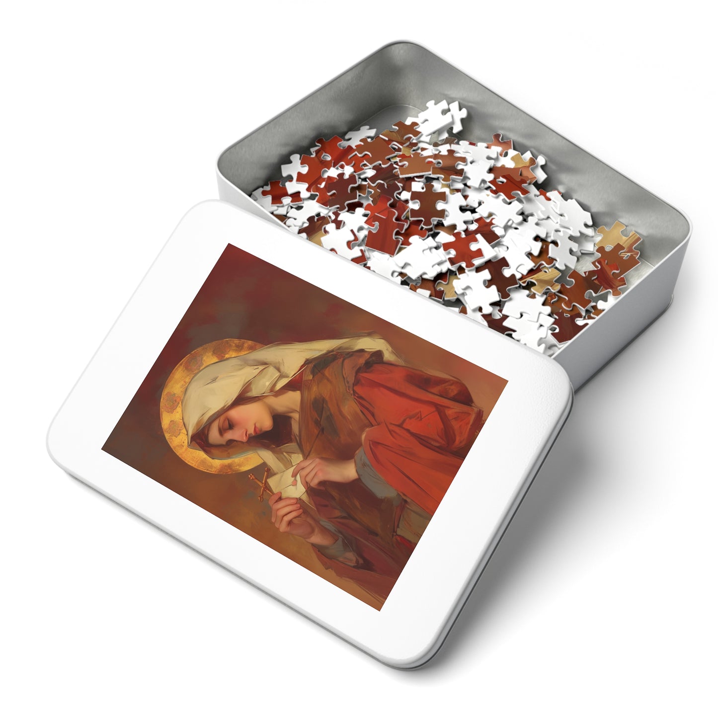 Saint Phoebe  - Puzzle and Keepsake Tin - Religious (30, 110, 252, 500,1000) - Religious Puzzle - Gifts for Catholic Families