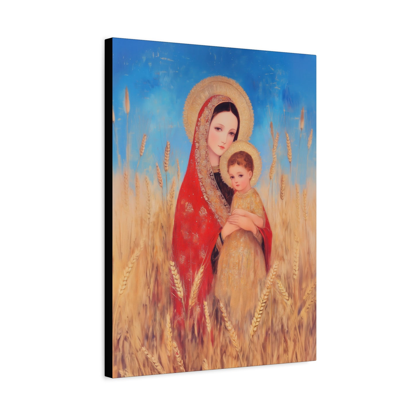 Our Lady of the Harvest  - Multiple Sizes - Catholic Home art - Museum Wrapped Canvas - Sanctified Souls Print