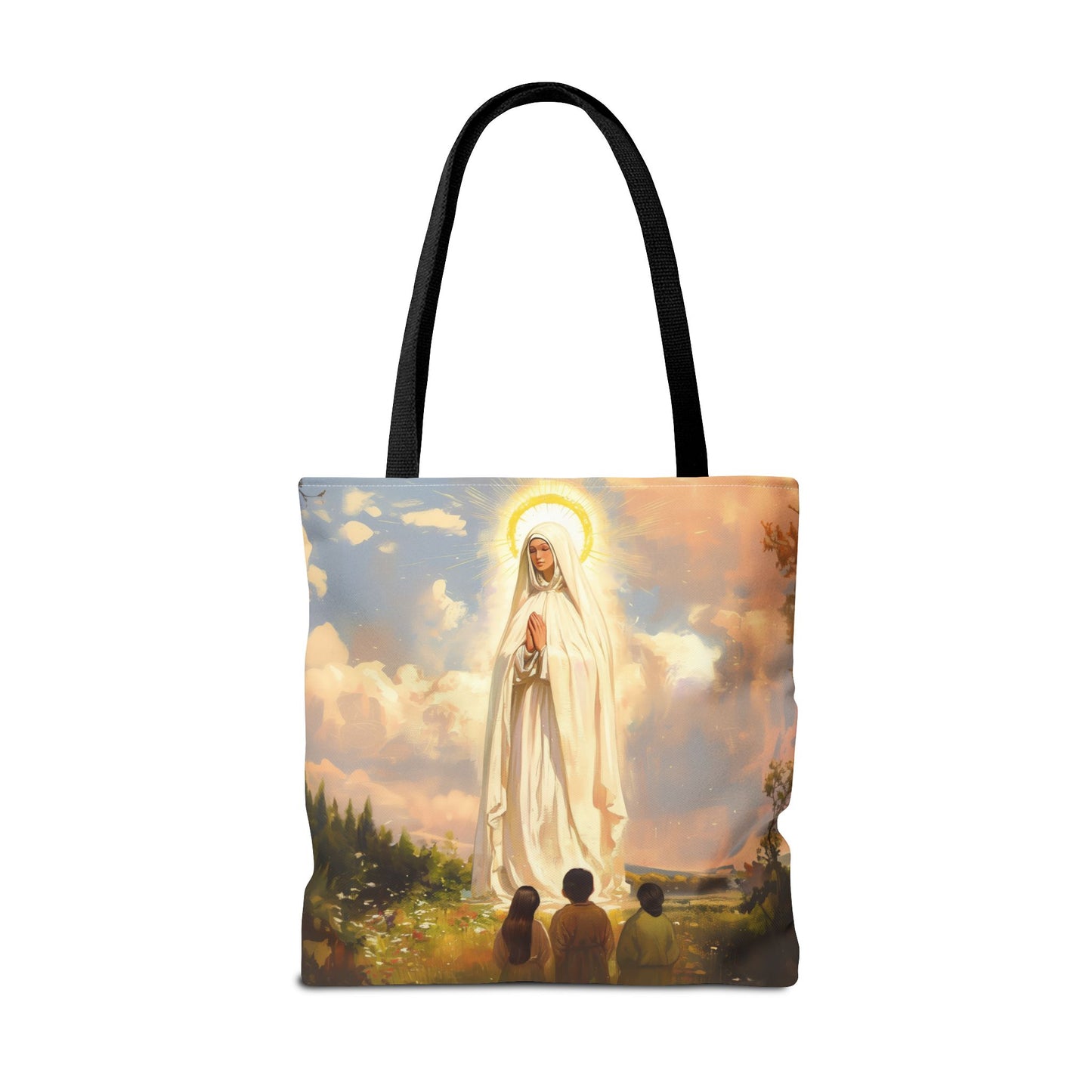 Our Lady of Fátima Tote Bag - Large Medium Small Faith Art Bag - Catholic Faith Purse - Religious Carry All Reusable Tote Bag