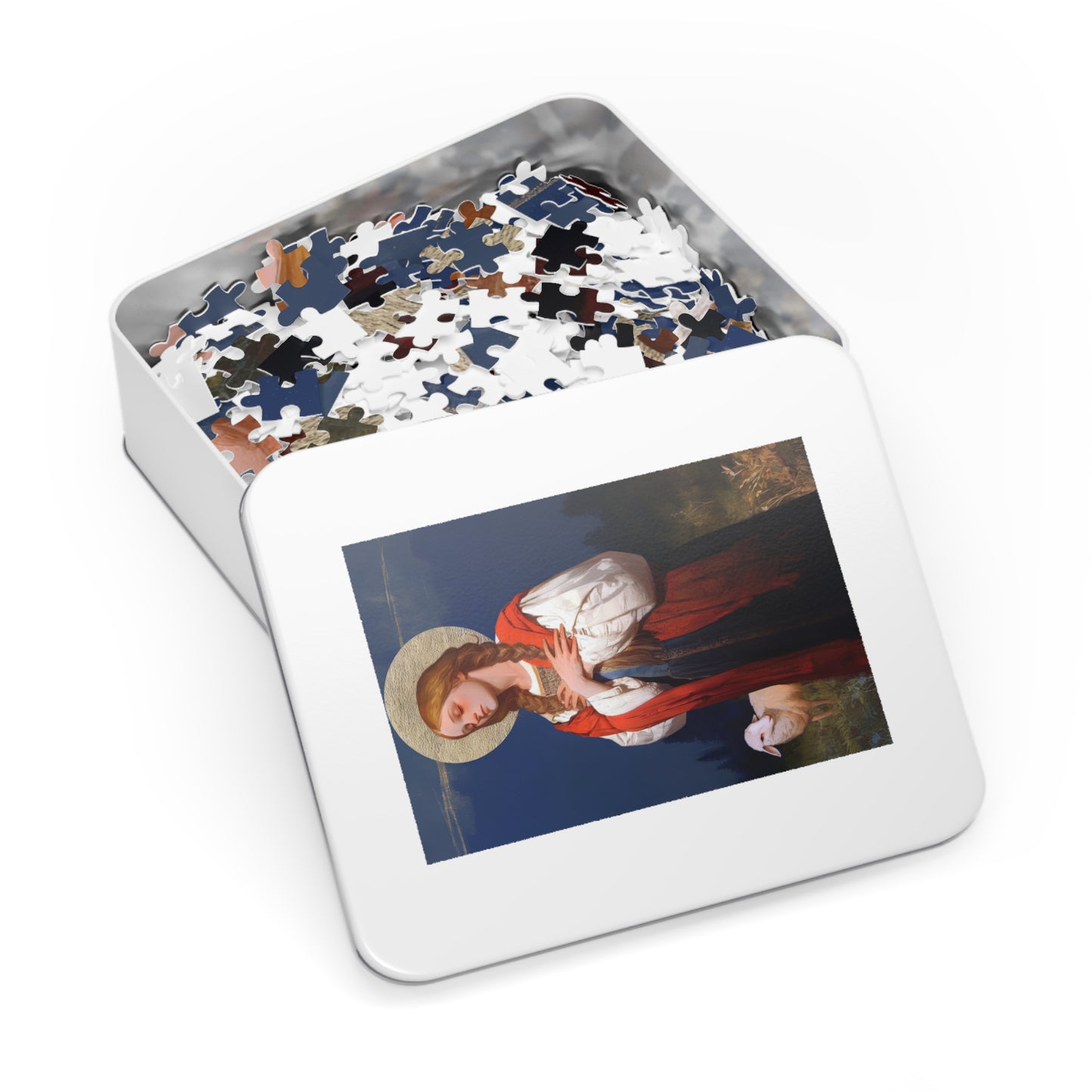Saint Genevieve - Puzzle & Keepsake Tin - Religious Jigsaw Puzzle (30, 110, 252, 500,1000-Piece)