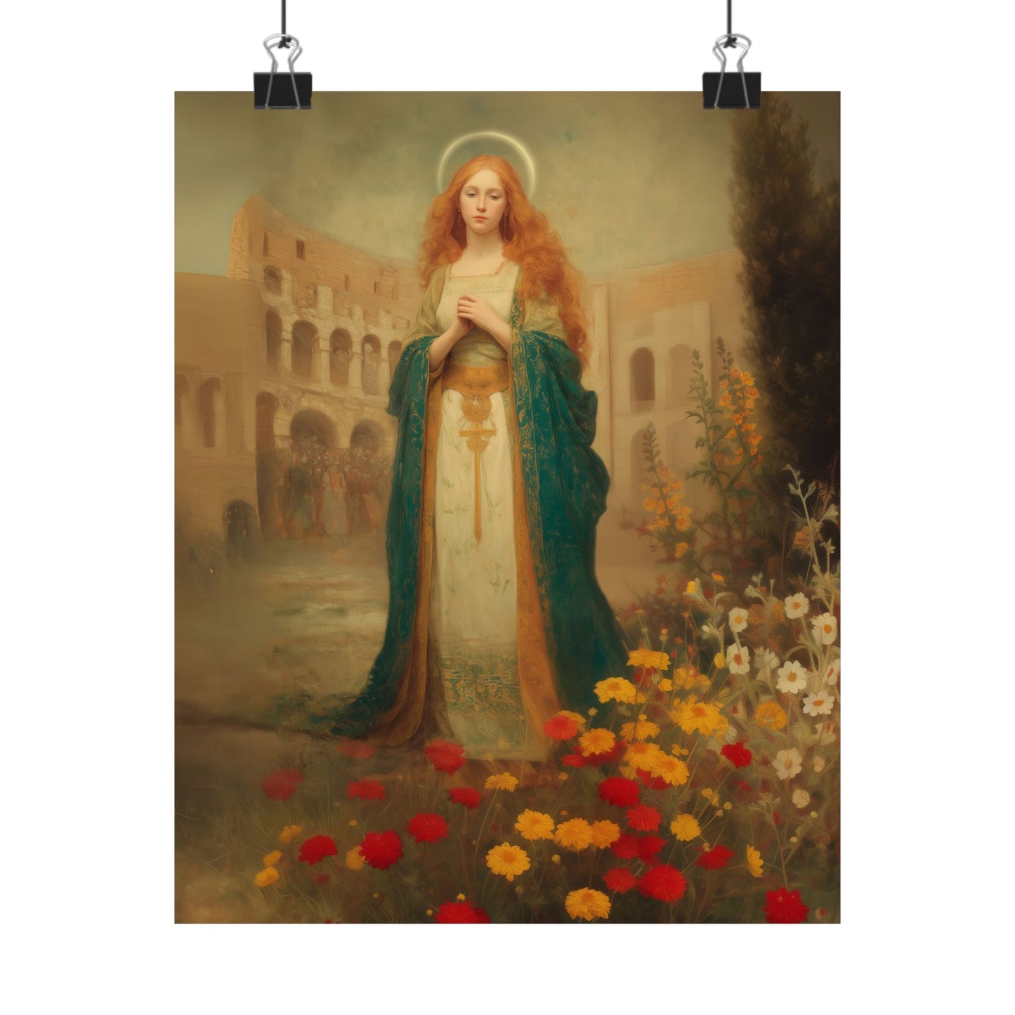 Saint Justina -  Catholic Art - Multiple Sizes - Premium Posters - Catholic Art - Christian Home - Catholic Saint Art