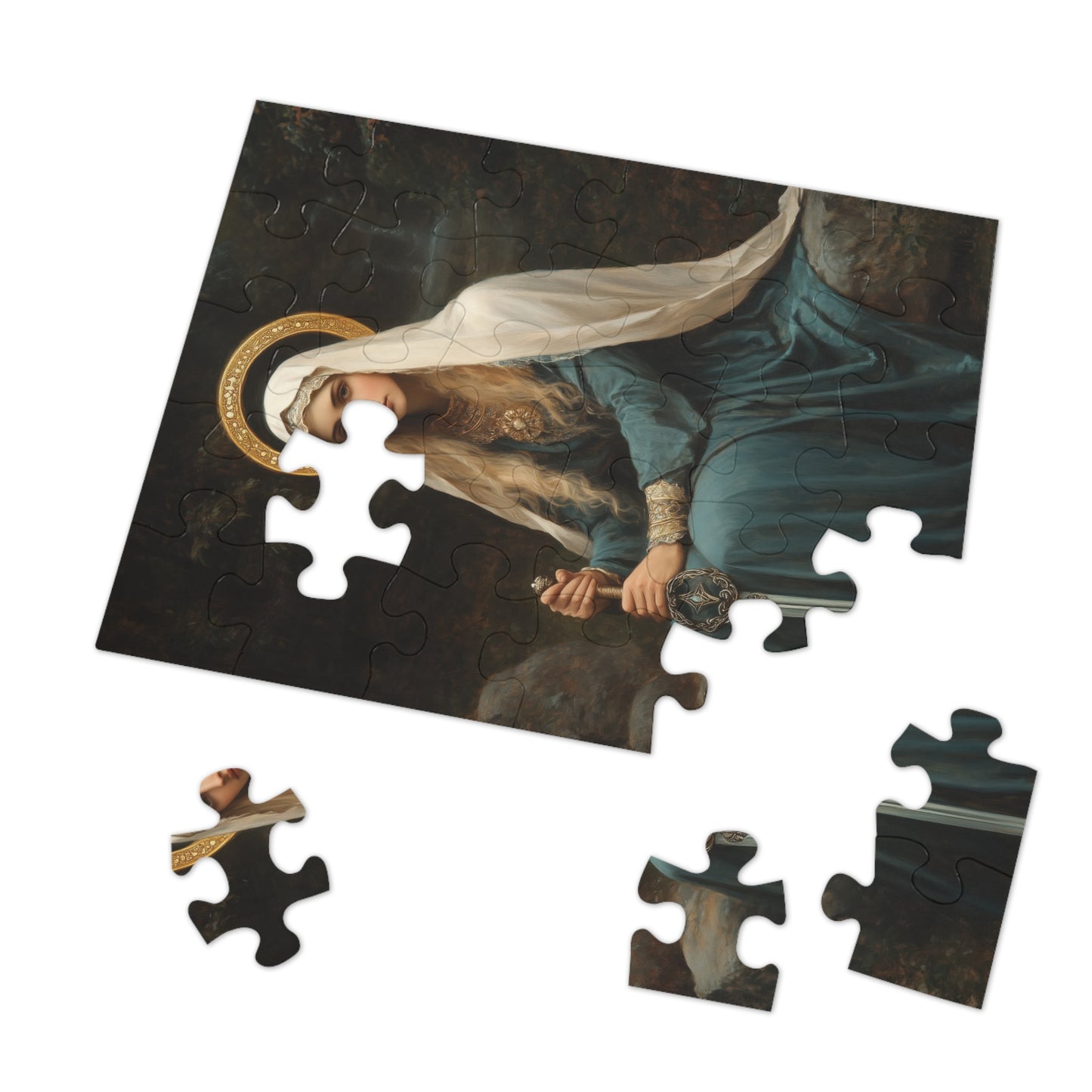 Saint Winifred - Puzzle and Keepsake Tin - Religious (30, 110, 252, 500,1000) - Religious Puzzle - Gifts for Catholic Families