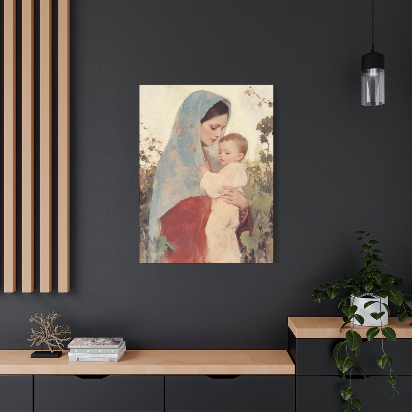 Our Lady of the Grapes / Out Lady of the Harvest - Gallery Wrapped Canvas - Print - Religious Art for your Home - Catholic Art