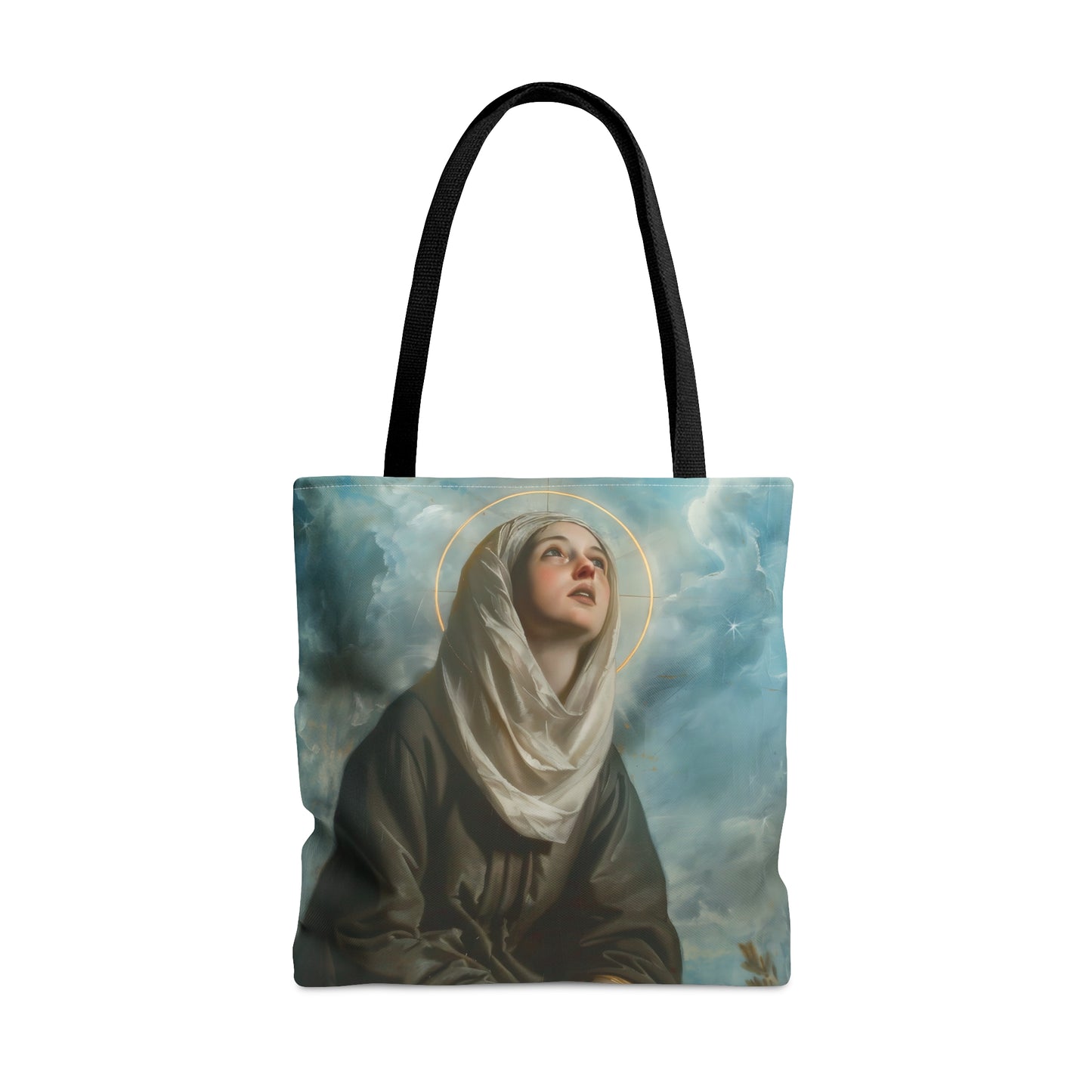 Saint Margaret of Cortona Tote Bag - Purse - Three sizes - Faith Art Bag - Catholic faith inspired carry-all purse - Double Sided