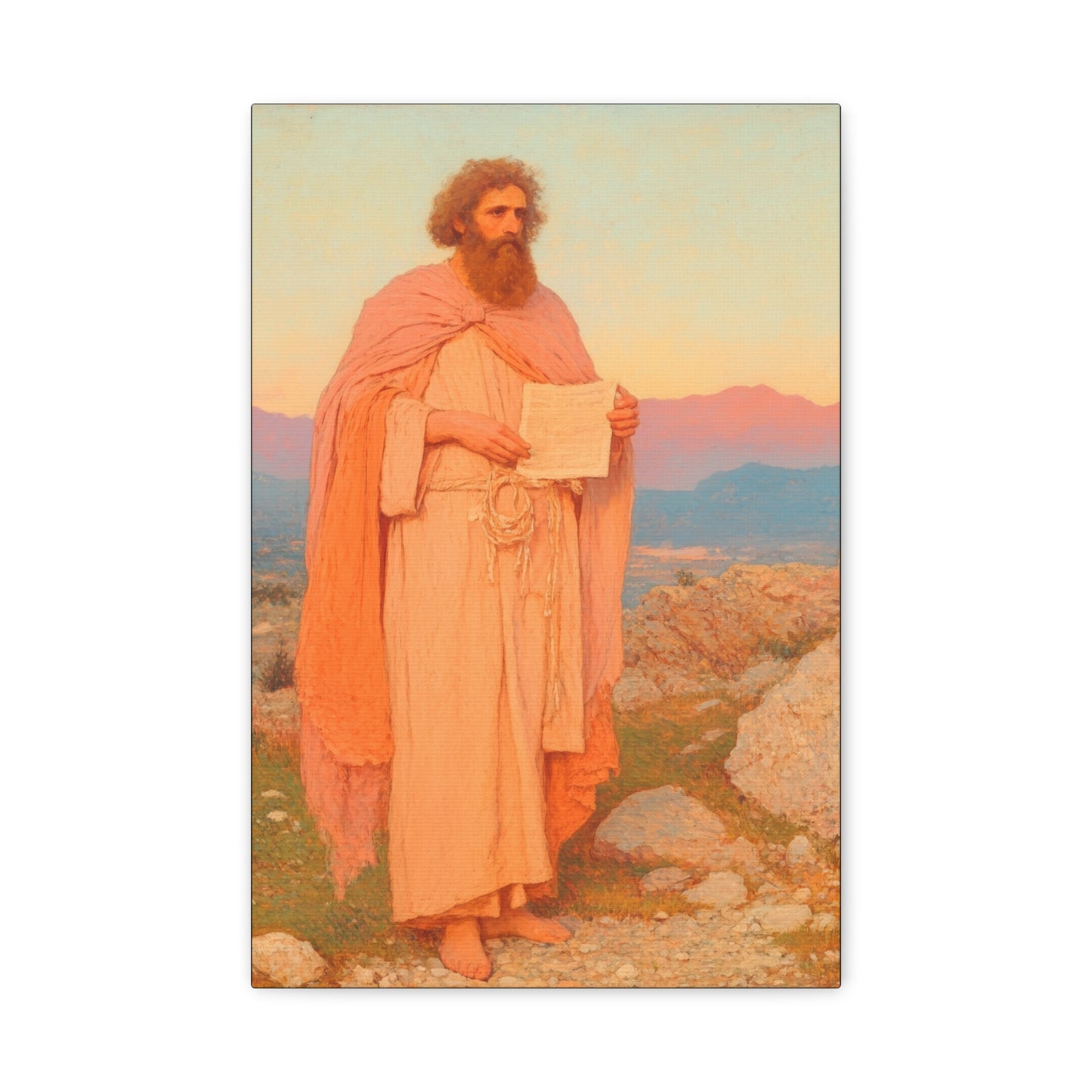 Obadiah - Keeper of the Lord's Warning and Mercy - Gallery Wrapped Canvas - Print - Religious Art for your Home - Catholic Art