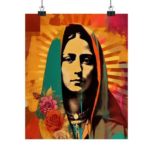 Radiant Guadalupe  - Sanctified Souls Print - Multiple Sizes - Premium Matte Vertical Posters - Our lady