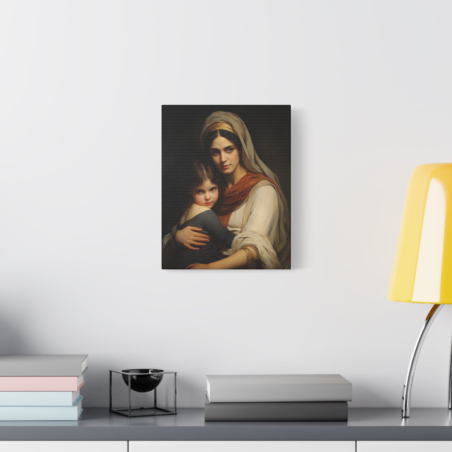 Saint Anne mother of Mary the Blessed Virgin - Museum Wrapped Canvas - Sanctified Souls Print - Religious Art for your Home