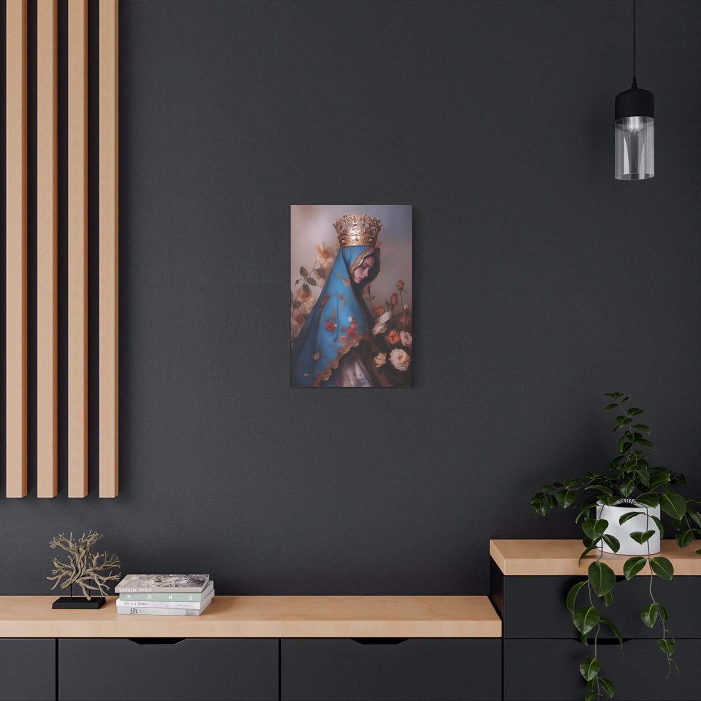 Our Lady of the Roses - Gallery Wrapped Canvas - Print - Religious Art for your Home - Catholic Art