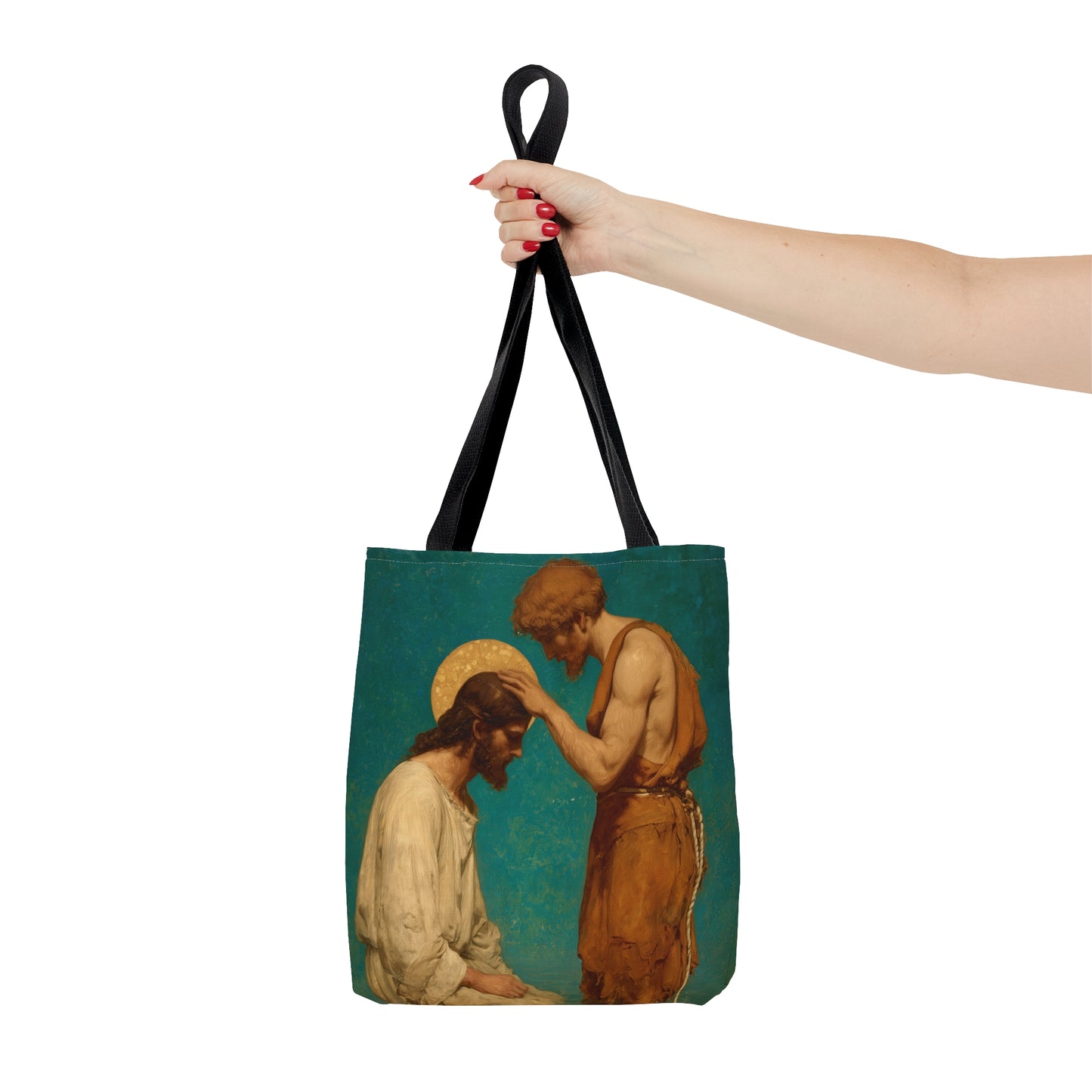 Saint John the Baptist, The Prophet and the Promise - Tote Bag - Large Medium Small Faith Art Bag - Catholic Faith Purse - Double Sided