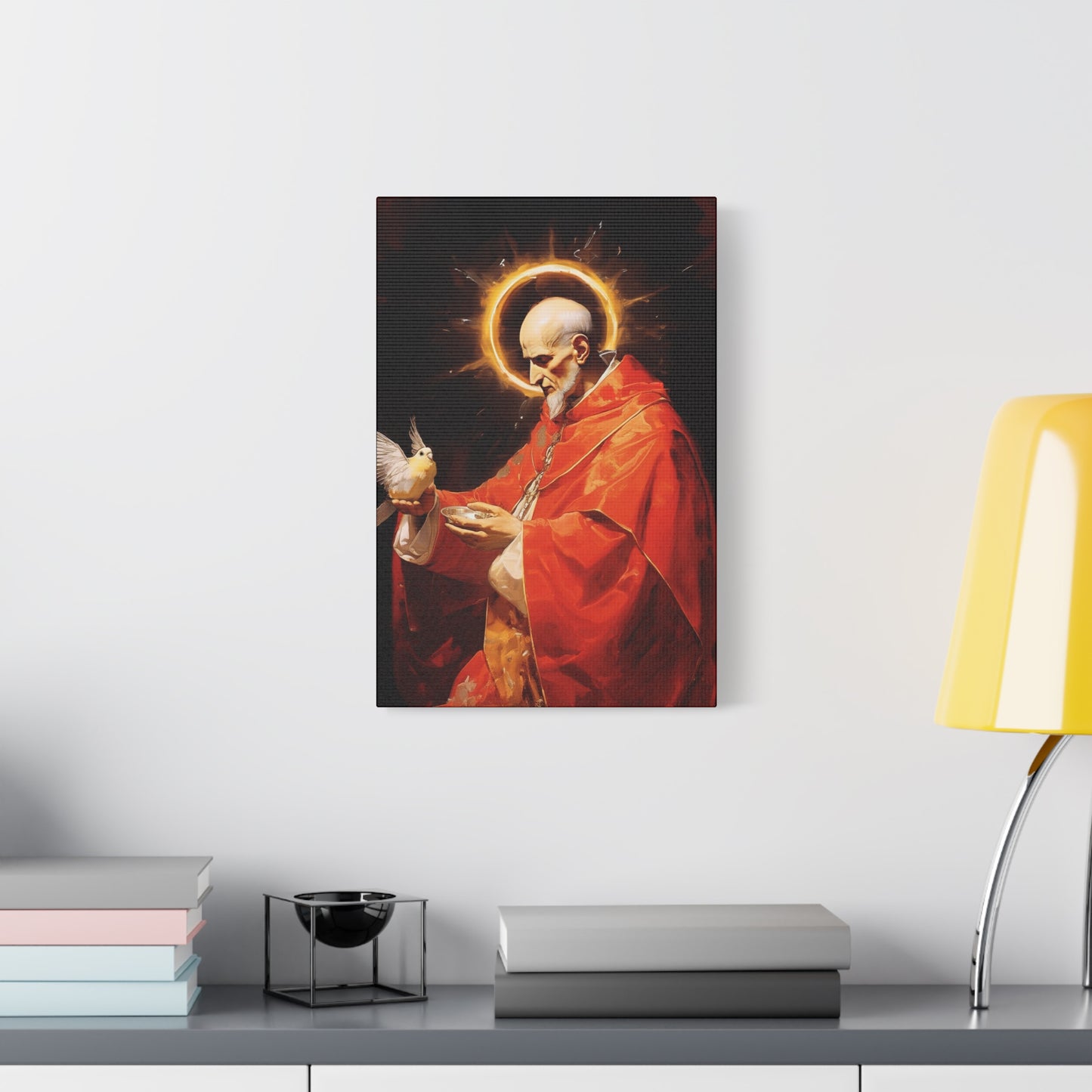 Pope Saint Gregory the Great  - Museum Wrapped Canvas - Sanctified Souls Print - Religious Art for your Home