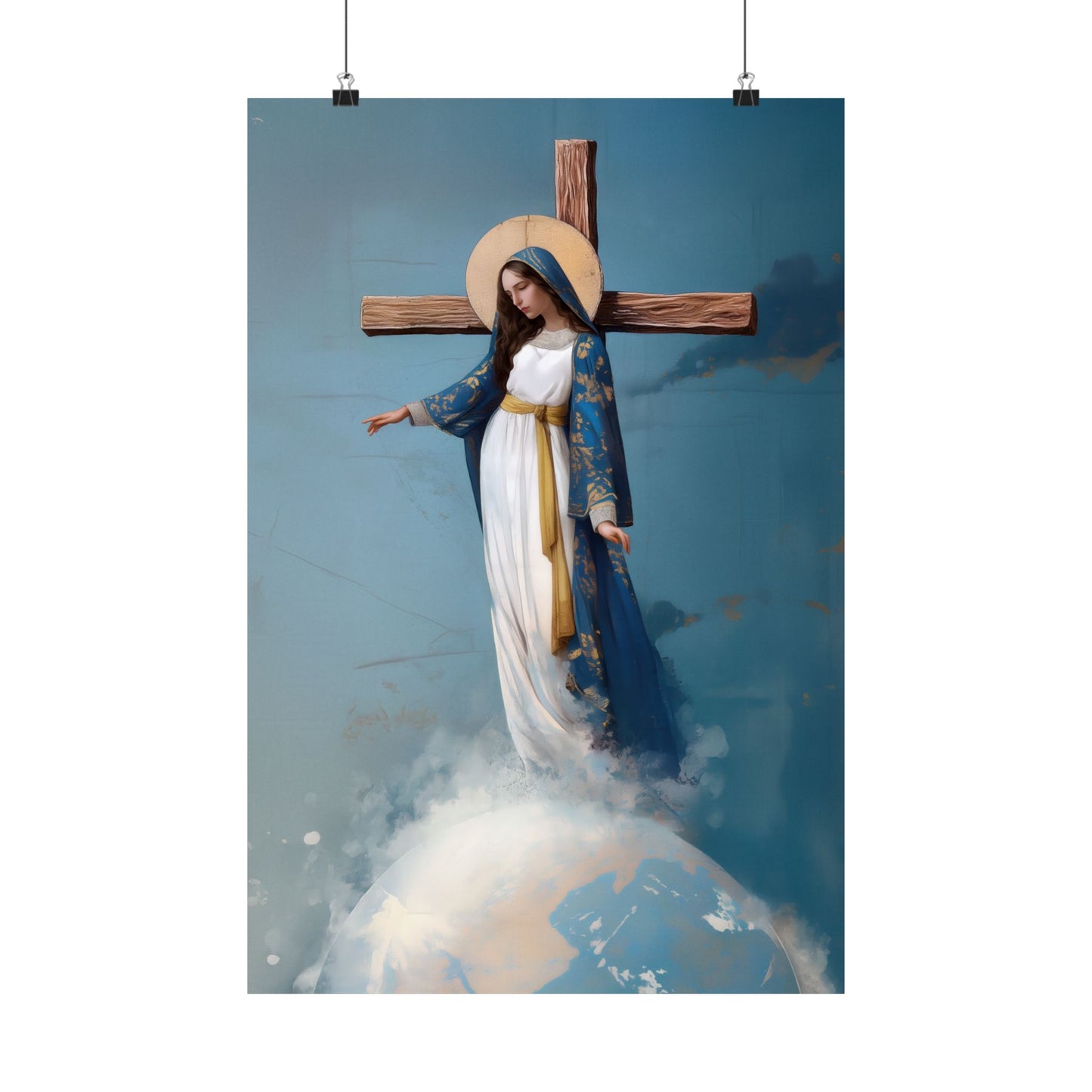 The Lady Of All Nations - Marian Devotion - Mother Mary - Sanctified Souls Print - Multiple Sizes - Premium Matte Vertical Posters