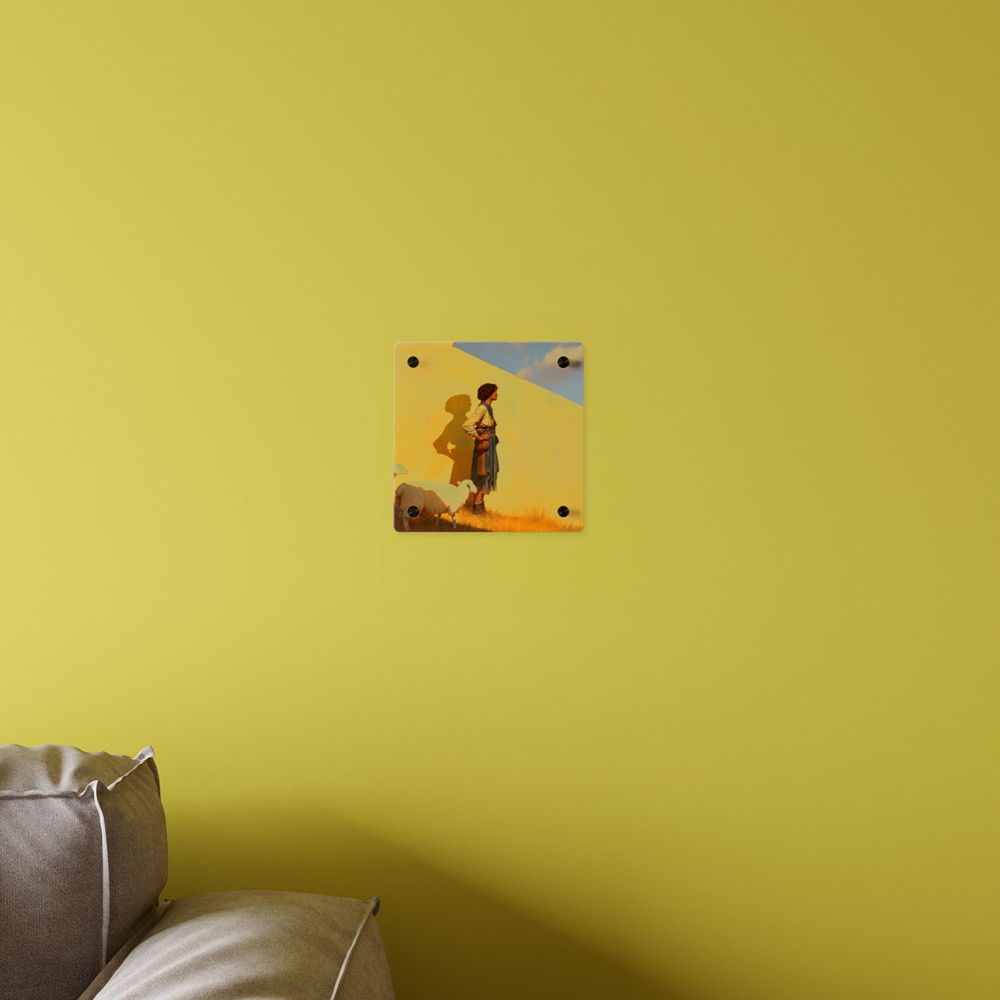 David son of Jesse Acrylic Wall Art Panel - Ready to Hang Acrylic Print - David and Goliath - Bible Story Wall Art