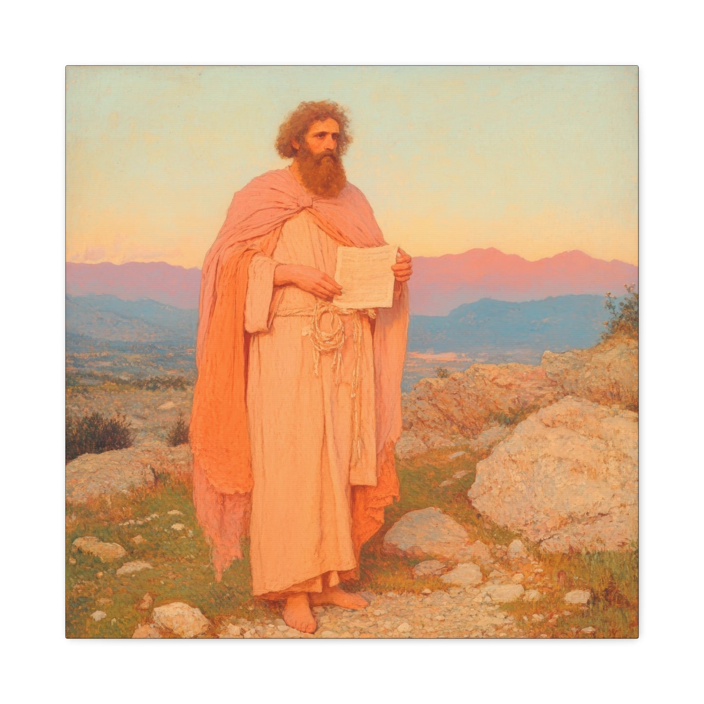 Obadiah - Keeper of the Lord's Warning and Mercy - Gallery Wrapped Canvas - Print - Religious Art for your Home - Catholic Art