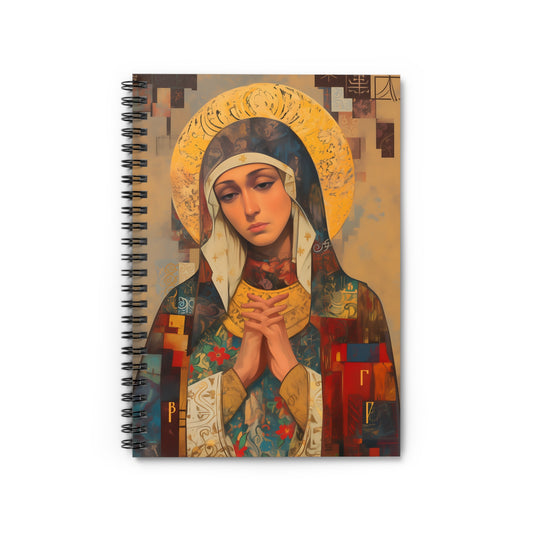 Virgin Mary - Holy Mother of Grace - Sanctified Souls Art - Religious - Spiral Notebook - Ruled Line - Catholic Religious art