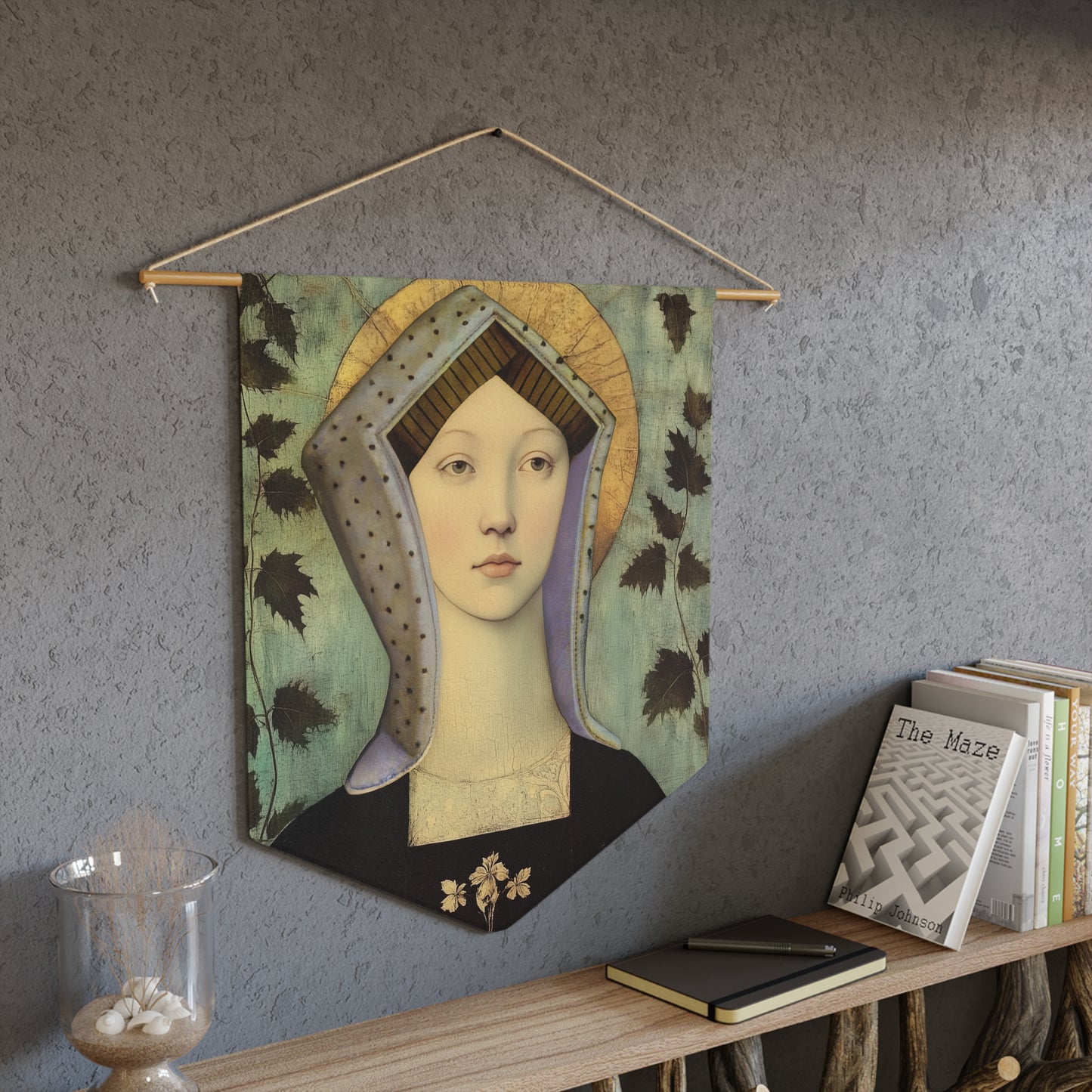 Blessed Margaret Pole - Pennant / Banner / Wall Hanging - Prayer room art - Catholic Home - 18" x 21" - Catholic English Saint Art