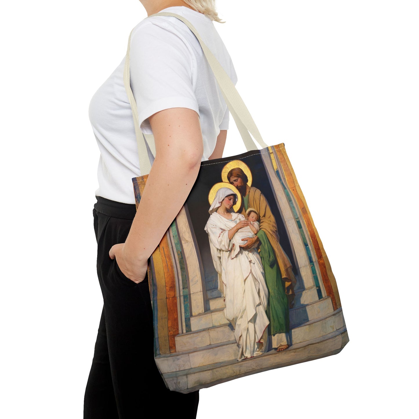 The Feast of the Presentation of the Lord - Holy Family - Tote Bag - Large Medium Small Faith Art Bag - Re-usable Tote Purse - Double Sided