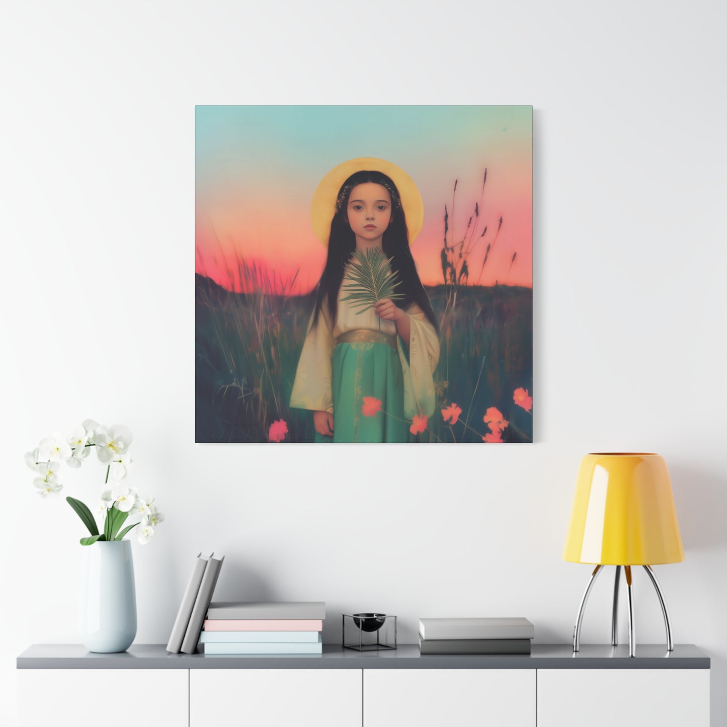 Saint Charity - Multiple Sizes - Catholic Home art - Museum Wrapped Canvas - Sanctified Souls Print - Martyr Saint
