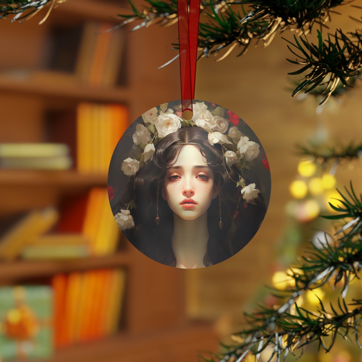 Saint Flora - Religious Holiday Christmas Ornament and Keepsake - Double sided Keepsake Religious Ornament