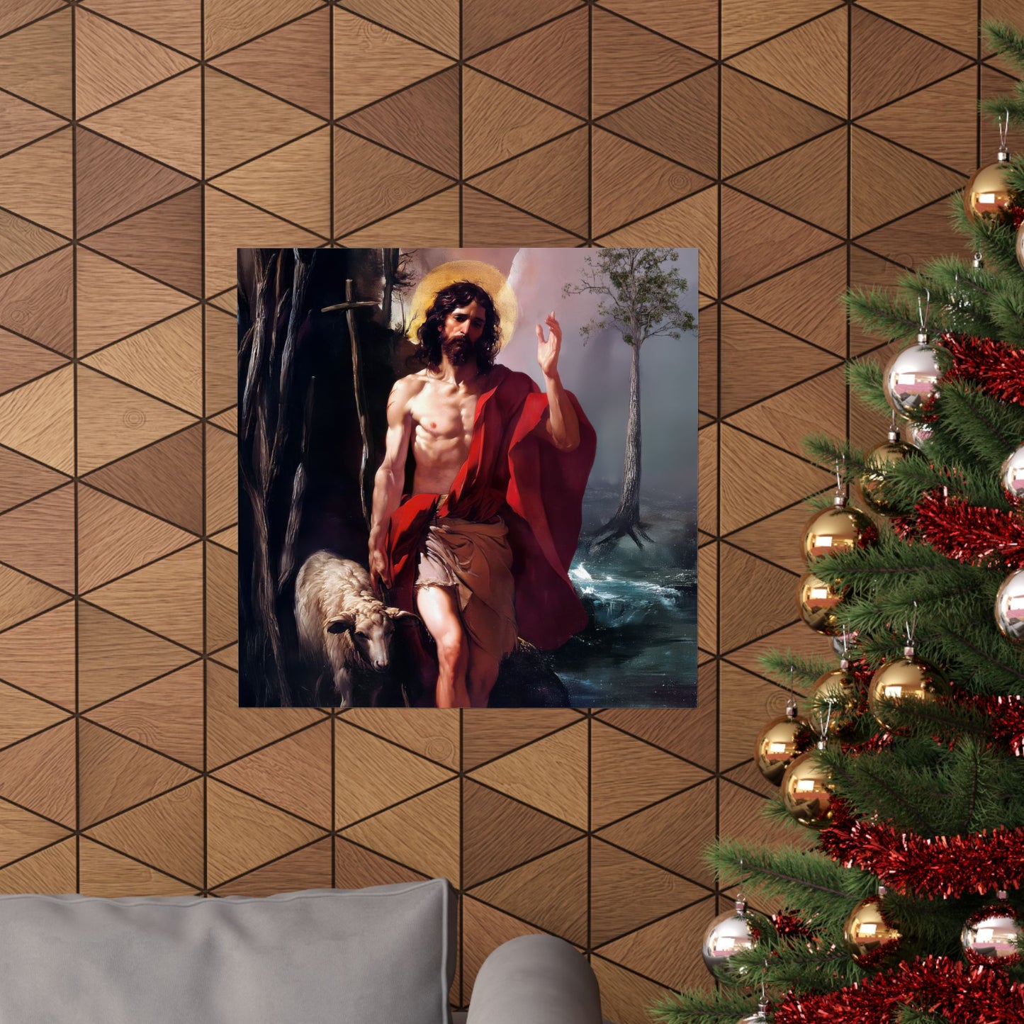 Saint John the Baptist  - Sanctified Souls Print - Multiple Sizes - Premium Posters - Catholic Art - Christian Home Decor Artwork