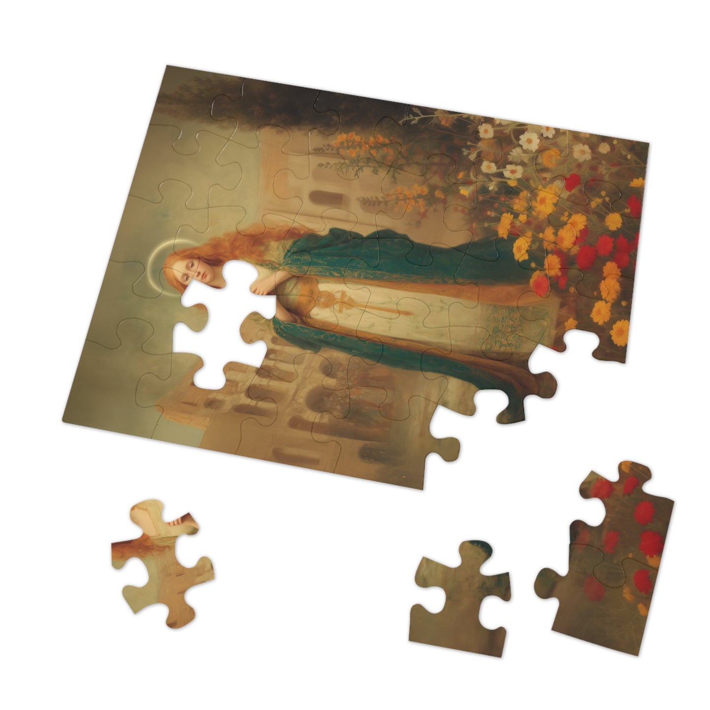 Saint Justina - Puzzle and Tin - Religious Jigsaw Puzzle (30, 110, 252, 500,1000) - Gift Catholic Families - Religious Art Puzzle