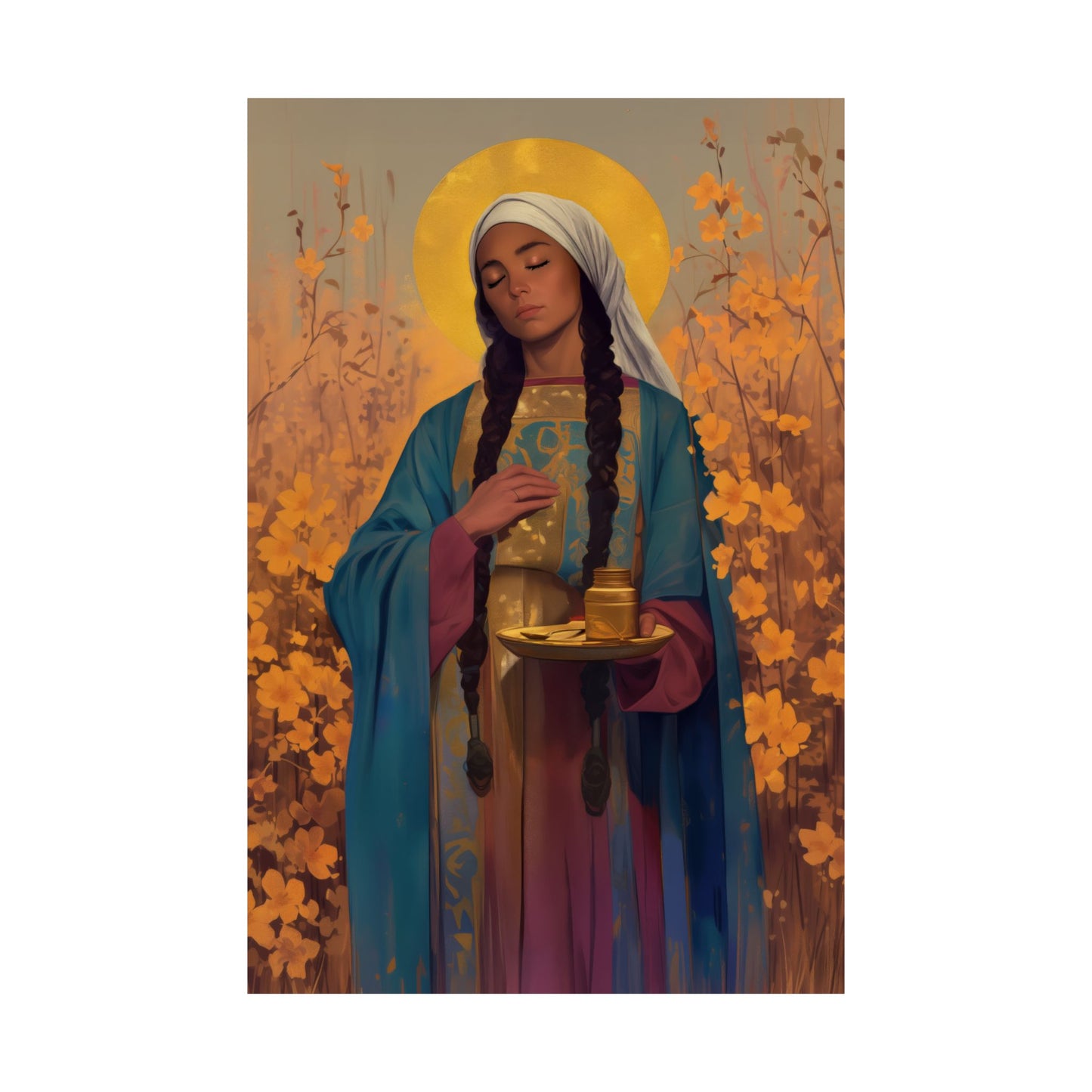 Saint Hermione of Ephesus - Sanctified Souls Print - Multiple Sizes - Premium Matte Vertical Posters