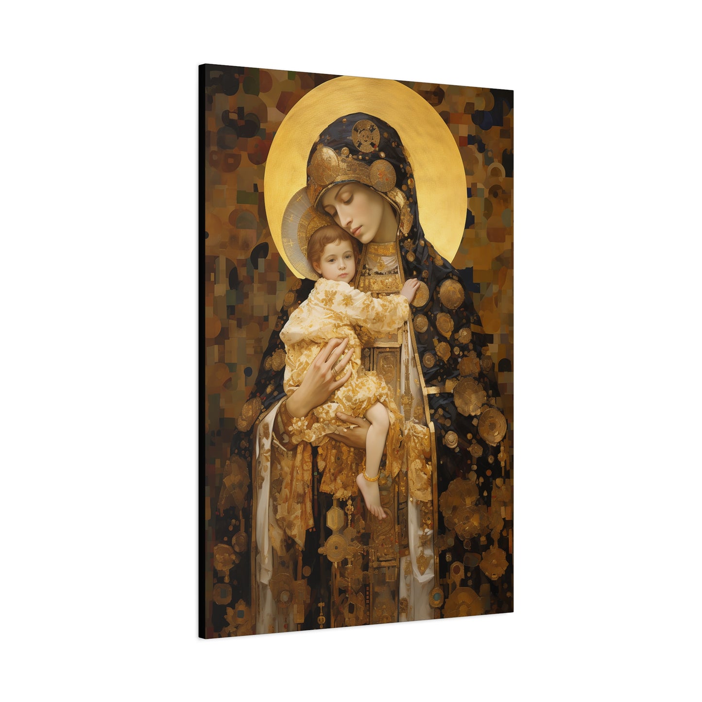 The Light of Love - Museum Wrapped Canvas - Sanctified Souls Print - Religious Art for your Home - The Virgin Mary and The Christ Child