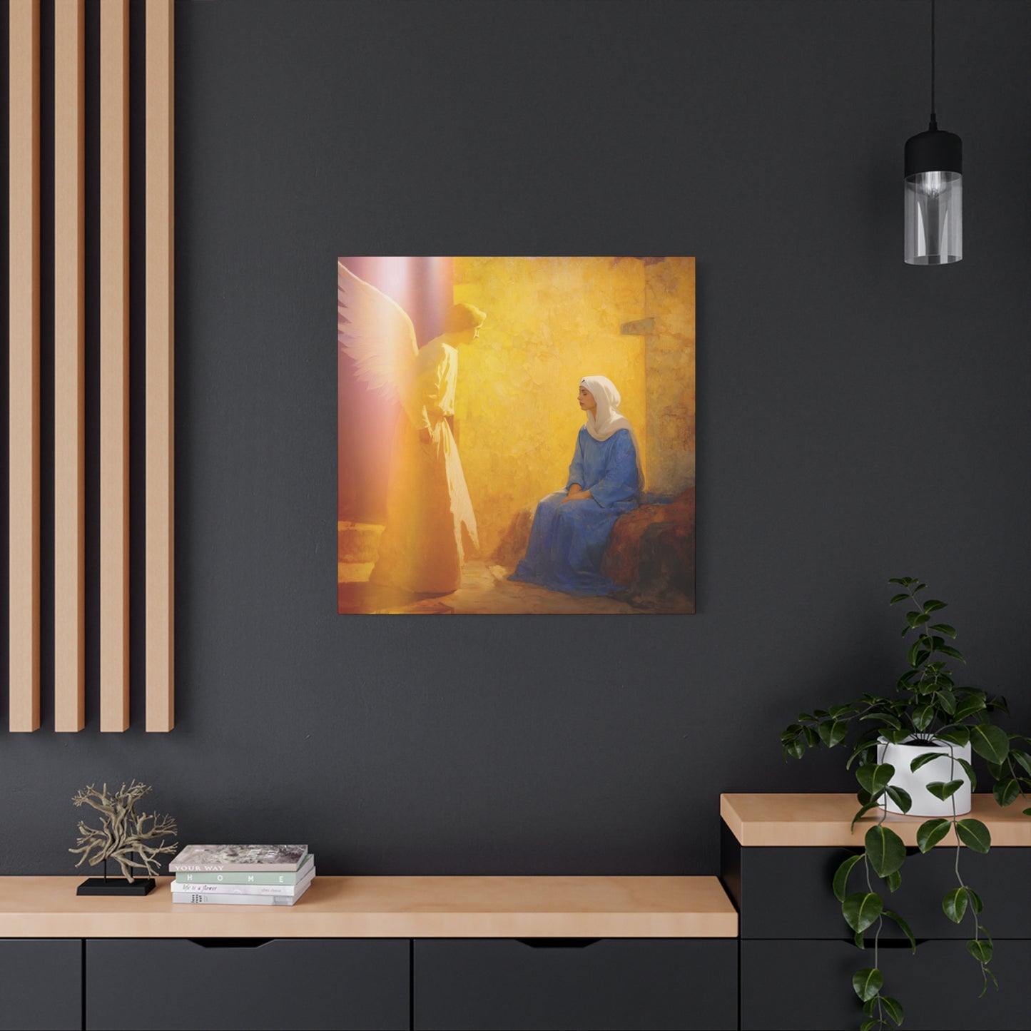 Mary's Yes - Quiet Fiat - Mother Mary - Marian Art - Gallery Wrapped Canvas - Print - Catholic Art Print