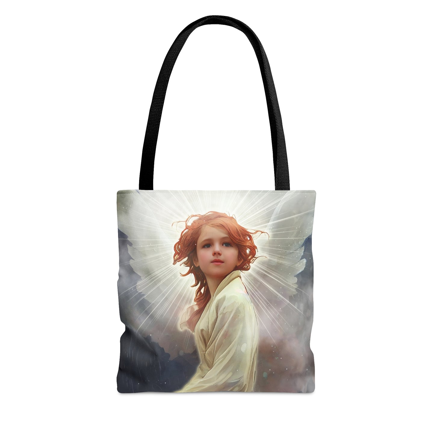 The Archangel Daniel Tote Bag - Large Medium Small - Art Bag -  Guardian Angel Double Sided Purse - Carry All Bag - Spiritual Gift - Divine
